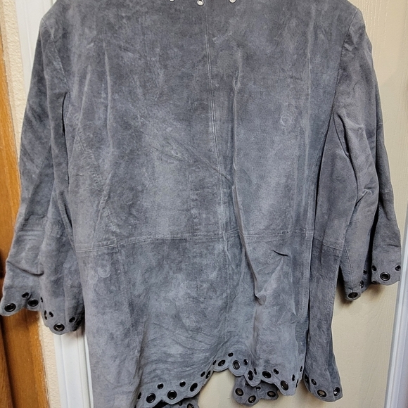 New Gray Suede Jacket - Picture 4 of 4